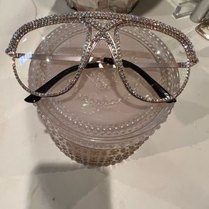 Rhinestone oversized sunglasses..